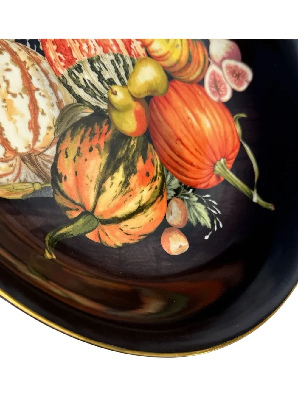 Williams Sonoma Harvest Pumpkin Large Serving Bowl Retired Thanksgiving 13.5”